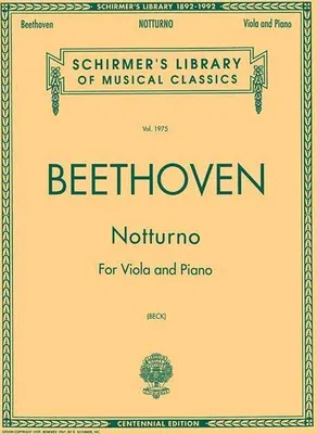 Obrázok produktu pre Notturno for Viola and Piano Centennial Edition: Schirmer Library of Classics Volume 1975 Viola and Piano