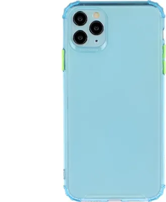 Produktbild von Mobigear Cushion iPhone 12 Pro Max Hülle Flexibles TPU Backcover Stoßfest - Blau