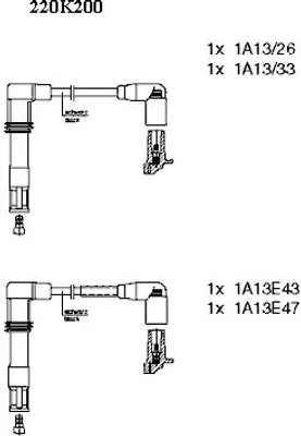 Produktbild von BREMI 220K200 Zündkabelsatz Zündleitungssatz für SEAT Ibiza III Schrägheck (6L) für VW GOLF VAN IV Variant (1J5)