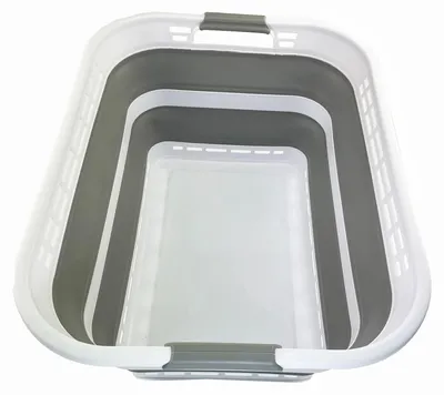 Image de Panier à linge pliable de 42 litres avec poignées confortables