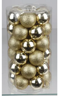 Image de lot de 41 décorations d'arbre de Noël en or petites boules 4cm boules d'or décorations d'arbre