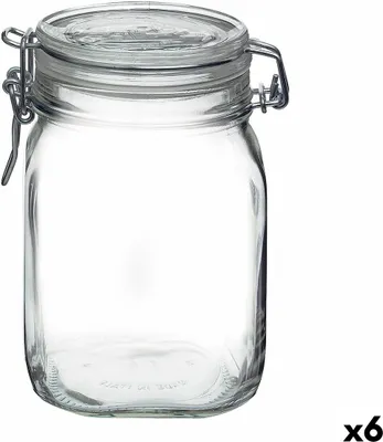 Produktbild von BORMIOLI ROCCO »Fido« Einkochglas 1,00 Liter, mit Bügelverschluss und Gummiring, 6x