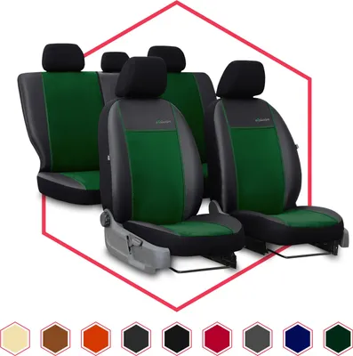 Immagine prodotto di Coprisedili per auto Coprisedili universali per auto in Pelle finta Verde Auto Set di 3