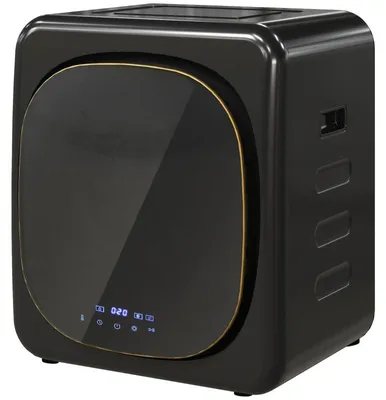 Produktbild von Zimilo Mini Wäschetrockner 4 kg Ablufttrockner, 800W Kompakter Trockner mit LED-Touchscreen, 60°C Sterilisation, Freistehend & Wandmontierbar, Schwarz