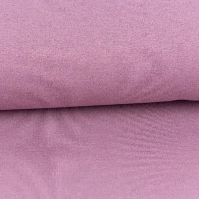 Produktbild von Sweatstoff Meterware Polyester kuschelweich uni rosa 145cm