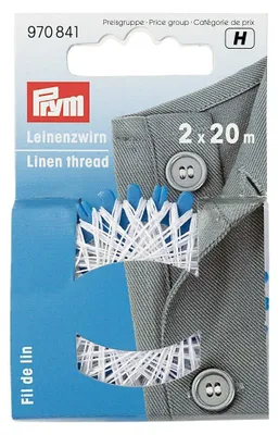 Leinenzwirn weiß 2 x 20 m – 1 Stück