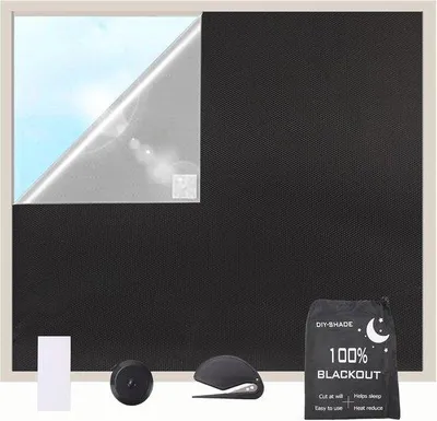 Produktbild von Famanu Verdunkelungsrollo 150 x 300 cm für Dachfenster - Tragbar und ohne Bohren