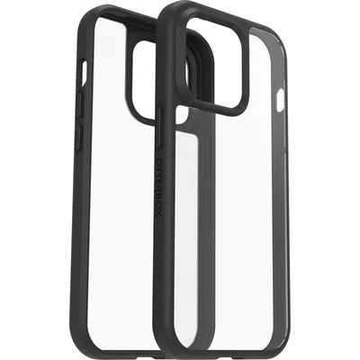 Produktbild von OtterBox React Hülle für Apple iPhone 14 Pro Smartphone - Transparent/Schwarz - Sturzsicher, Anitbakteriell, Abriebfest - Synthetischer Gummi, Polycarbonat