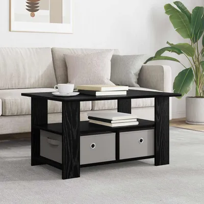Produktbild von Möbel Couchtisch Schwarz Eichen-Optik 77 x 55 x 42 cm Holzwerkstoff - Couchtische &56640