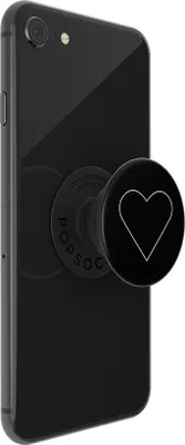 Produktbild von PopSockets 800667, Griffigkeit, Schwarz, Weiß, Jede Marke, Herzmuster, 39,7 mm, 39,7 mm