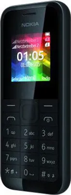 Zdjęcie produktu dla Nokia 105, Klasyczny, Dual SIM, 3,68 cm (1.45"), 128 x 128 px, 800 mAh, Czarny