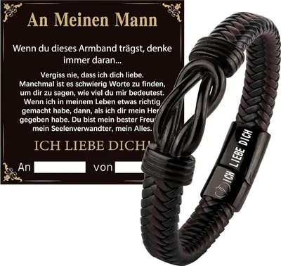 Produktbild von Merclix Armband Geschenke Männer Liebe Dich Valentinstag Geburtstag Jahrestag Weihnachten