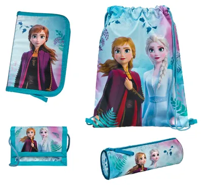 Produktbild von Schul-Zubehör 4-teiliges Set für Frozen/Eiskönigin Schulranzen Export (Federmappe, Schlamper, Turn- und Geldbeutel)