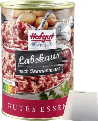 Produktbild von Hofgut Labskaus 35% Rindfleisch (400g Dose) + usy Block