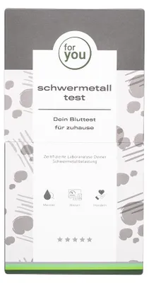 Produktbild von for you schwermetall-test – Bluttest für zuhause