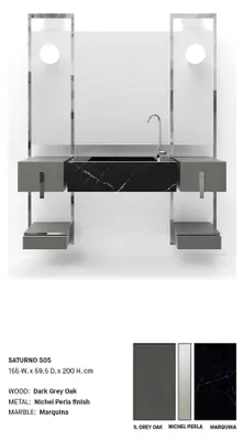 Produktbild von Grau Badezimmer Waschbecken Armaturen Badezimmer Möbel Italien Stil Klassische