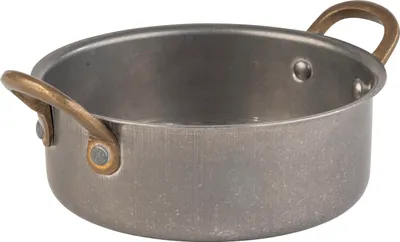 Obrázek produktu pro APS Serviertopf, Höhe: 50 mm, ø: 140 mm Antik-Edelstahl-Look