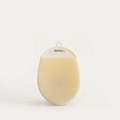 Zdjęcie produktu dla HOMLA Czyścik LUCENS silikonowy śmietankowy 15x10 cm
