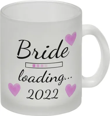 Produktbild von Bride loading Tasse Kaffeetasse 2022 mit rosa Herzen