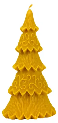 Immagine prodotto di Candela a forma di albero di Natale, decorativa, di grandi dimensioni, realizzata al 100% con cera d'api naturale