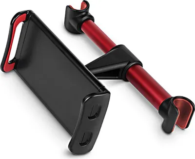 Immagine prodotto di Supporto per poggiatesta dell'auto, supporto per tablet ruotabile a 360°, supporto per sedile posteriore, rosso