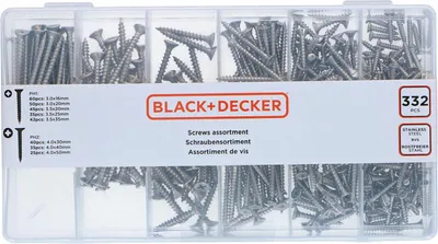 Immagine prodotto di Set viti Black and Decker (332 pezzi)
