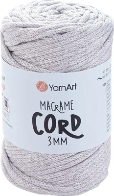 Produktbild von Yarn Art Macrame Cord 3 mm 85 m 756 Grey Schnur