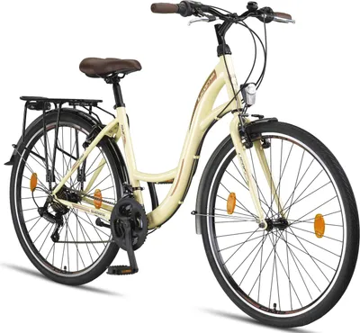 Produktbild von Licorne Bike Stella Premium City Bike 20,24,26 und 28 Zoll Fahrrad für Mädchen Herren und Damen 21 Gang (6 Gang bei 20 Zoll) Holland Citybike