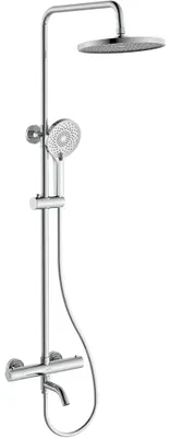 Imagen del producto de Grifo de ducha de pared Selma - grifo termostático giratorio para bañera - cromo - 80-130,4 cm