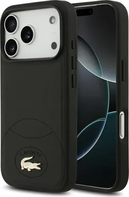 Obrázok produktu pre Lacoste Bliss MagSafe puzdro iPhone 17 Pro umelá koža čierna logo kovové