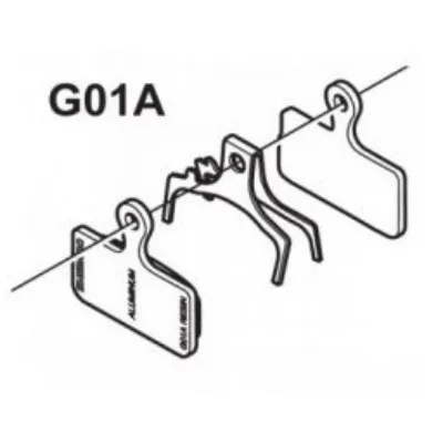 Produktbild von Shimano Scheibenbremsbelag - G02A, Grau