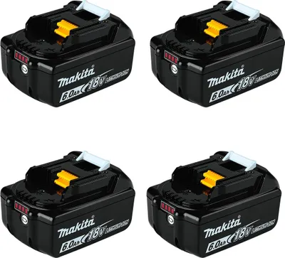 Produktbild von Pack mit 4 baterías MAKITA BL1860 (18V - 6,0 Ah)