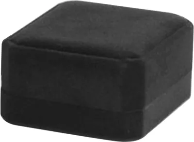 Produktbild von Schmuck-Ohrring-Ring-Display-Aufbewahrungsorganisator, quadratischer Deckel, offene Box, Geschenk-Schwarz