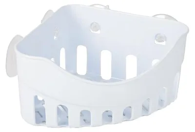 Produktbild von Toyma Badezimmer-Organizer - mit Saugnapfen - weis - 20 x 11 cm