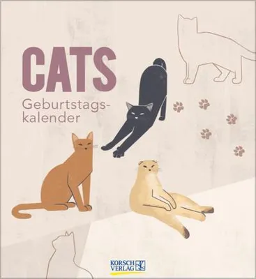 Produktbild von Korsch Immerwährender Kalender für Geburtstage und Termine, Katzen Design