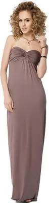 Produktbild von Damen Maxikleid Trägerloses Sommer; Cappuccino/S/M 36/38
