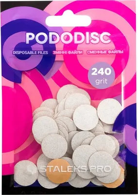 Produktbild von Staleks Pododisc Weiße Überzüge 15 mm S 240 Körnung 50 Stück
