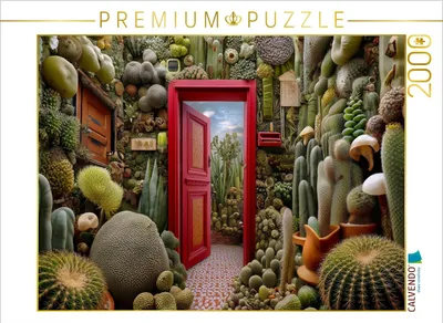Produktbild von CALVENDO Puzzle Geheime Tür im Kaktuswald | 2000 Teile Lege-Größe 90x67cm Foto-Puzzle für glückliche Stunden