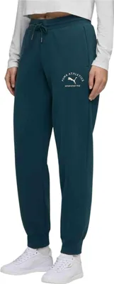 Productafbeelding van PUMA Dames Class Comfort joggingbroek FL, gebreide broek, groene kleur, maat S (EU)