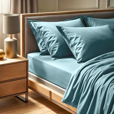 Zdjęcie produktu dla L'Essentiel Linge de Maison, Tonne Mavie - June, prześcieradło Ranforce Super King (FR) (IT) (ES) (DE), 100% BAWEŁNA RANFORCE, miętowy, 180 x 200+30 cm