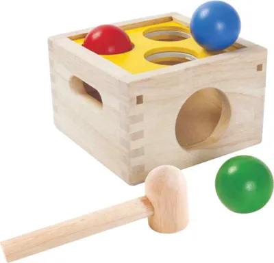 Zdjęcie produktu dla PlanToys Punch & Drop, 1 lat(a), Drewno, Wielobarwny