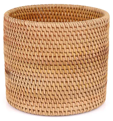 Immagine prodotto di SUMTree: Piccolo cestino rotondo in rattan, ideale per riporre oggetti, mini bidone della spazzatura in rattan