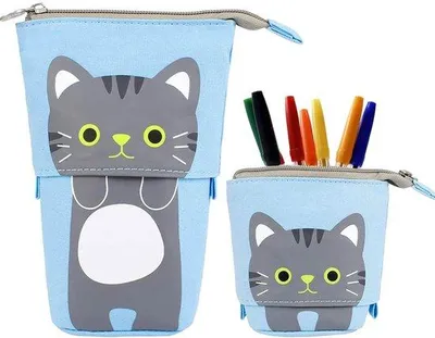Image de Sac à dos pour enfants en forme de chat, jouet pour chat, cadeau pour filles et garçons, taille : 12,5 à 19 cm, bleu
