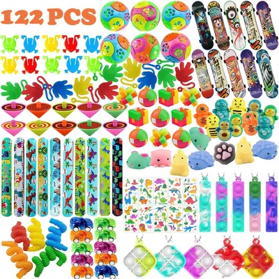 Productafbeelding van Gastgeschenken - 122-delig - Give aways kinderverjaardag - 13 verschillende types - Feestcadeautjes