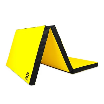 Produktbild von Turnmatte klappbar 210 x 100 x 8 cm GELB/SCHWARZ Weichbodenmatte