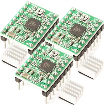 Immagine prodotto di AZ-Delivery Attuatori Modulo driver per motore passo-passo A4988 con dissipatore di calore, compatibile con Arduino e Raspberry Pi, 3x A4988