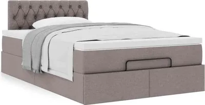 Immagine prodotto di Maison Exclusive - Letto ottomano con materasso taupe 120x190 cm tessuto