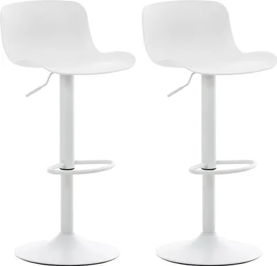 Produktbild von CLP 2er Set Barhocker Almada drehbar und höhenverstellbar. weiß