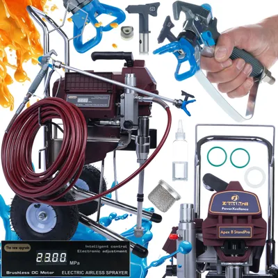 Immagine prodotto di Zenthril Spruzzatore di Vernice Apex B StandPro, 2500 W, 20 MPa, 0,031 Pollici, 3,2 l/min, Serie PowerXcellence