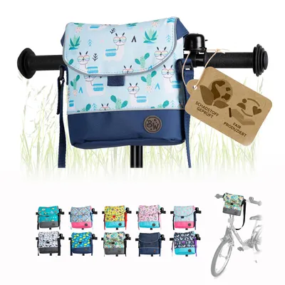 Produktbild von BAMBINIWELT Lenkertasche Tasche für Puky für Woom Laufrad Räder Roller Fahrrad Fahrradtasche für Kinder wasserabweisend mit Schultergurt, Modell 28